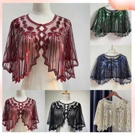 LULU Fashion Wedding 1920s Vintage Sequin Deco Flapper Party Shawl Beaded