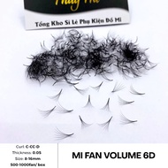 Pre-made 6D fan eyelashes, 0.05 thick, 9-18mm long, eyelashes spread evenly, small glue legs, good g