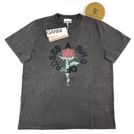 GANNI T-shirt Round Neck Organic Cotton Model A1050171-252 Authentic 1