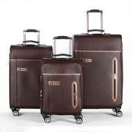 Modern Brown Soft 24-Inch Rolling Luggage Bag