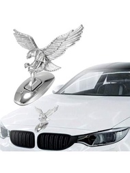 1入組銀老鷹形狀車內裝飾品帶防水自黏式和防銹引擎老鷹支撐架,鍍鉻車裝飾用品