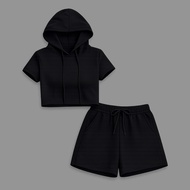 KSE-18 black Korean style women's gym sportswear set