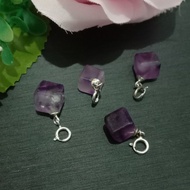 Super 7 Cube Charm 7MM Purple Super Seven Cube Candy Driplet