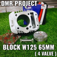 W125 65MM ( 4 VALVE  ) LEO RACING BLOCK 65MM WAVE 125 4 VALVE HEAD FULL SET COMPLATE SET LEO TAHILAN