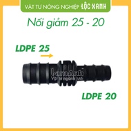 10 pieces Connecting 25mm LDPE pipe to 20mm LDPE pipe, connecting 25 - 20 irrigation pipe - Loc Xanh