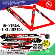 UNIVERSAL BIKE MOTIF VARIATIONS STRIPING / BIKE ADVENTURE STICKER / BMX BIKE STICKER / ALL MTB BIKE 