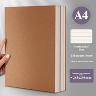 Super Thick A4 Cowhide Paper Notebook Large Size B5 Simple Research Exam Grid Horizontal Line A5 Not