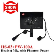SHOW HS-03+PW-100A Headset Microphone