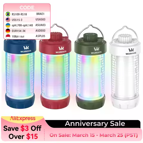 Wurkkos CL01 Camping Light 550 Lumens 18650 Rechargeable LED Flashlight Mini Magnetic Light