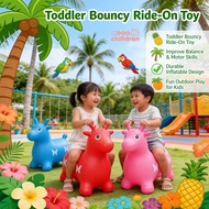 Toddler Bouncy Ride-On Toy Inflatable Animal Hopper Durable Kids Outdoor Play Toy