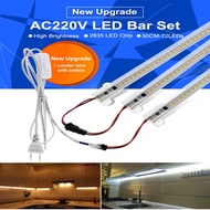1-6pcs Set AC220V 50cm 8W LED Tube Light 72LEDs LED Fluorescent Tubes Cool Warm White