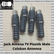 Jack Antena TV Plastik Male Colokan Antenna Televisi