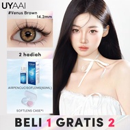 [Beli 1 Gratis 2]UYAAI Softlens Mata Korea Best Seller 6 Months(1Pasang softlens + Air Pencuci Softl