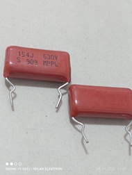 10pcs kapasitor milar ukuran 154J 630V