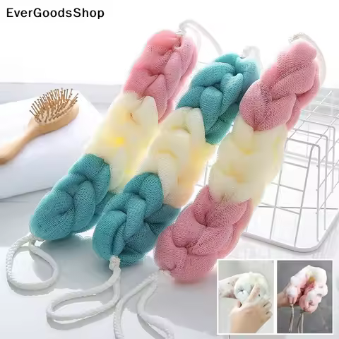 New1Pcs Adult Back Rubbing Bath Towels Colour Block Bath Balls Bath Strips Bath Towels Mud Rubbing B