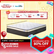 NeckPro Jago Pocket Spring Mattress | 10~11 Inches (25cm~27cm) | Random Outlook Design & Thickness |