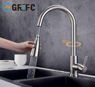 GRIPO sus304 stainless pull type kitchen faucet hot and cold mixer
