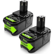 Lithium-Ion Battery, 72 Wh/4.0Ah, Suitable for Ryobi, 18V Battery, Compatible with Ryobi P102 P103 P