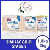 1.8kg/3KG SIMILAC GAIN PLUS TIN/ REFILL (STAGE 3) ★MADE IN SG/ DENMARK FOR MALAYSIA★