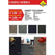 [READY STOCK] PER SQFT / CODING SERIES CARPET TILES KARPET PEJABAT OFFICE - 20PCS/54SQFT