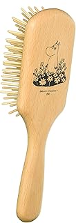 Marimo Craft MOOMIN Botanical Interior Series Wood Pin Brush, Moomin W 2.6 x H 8.7 inches (6.5 x 22 