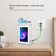 5 Inch Digital Photo Frame 1200mAh IPS Screen 4G Memory Digital Photo Frame Desktop Video Player