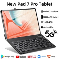 (รับประกัน 3 ปี + COD)2026 Android แท็บเล็ตพีซี Android 14, 10 นิ้ว, 5G WiFi6, 1TB, 10000mAh, จอแสดง