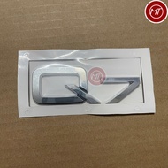 Audi Q7 Silver - letter Q7 - Stamp Q7