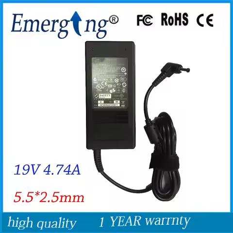 19V 4.74A 5.5*2.5mm New AC Laptop Adapter For ASUS ADP-90AB ADP-90CD DB A46C M50 X43B S5 W7 F25