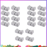 20Pcs 24mmx11mmx10mm Console Mixer Slider Fader Knobs Replacement for Potentiometer Gray Knob Black 