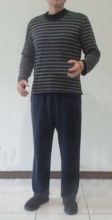 Nice Hike橫紋針織棉T M號