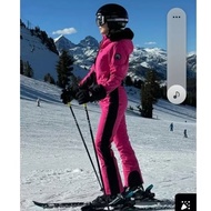 Women's Gsou Snow Classic Faux-Fur Trim Flare Dawn Ski Suit colour green size S