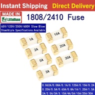 1808/2410 Patch Fuse 65/125/250/300V 0.5A 1A 2A 3A 4A 5A 6A 7.5A 8A 10A 12A 15A 25A 25A 30A littelfu