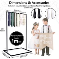 Metal Wedding Welcome Arch Stand Heavy Duty Floor Easel Stand Wedding Sign Holder Backdrop Stand Dec