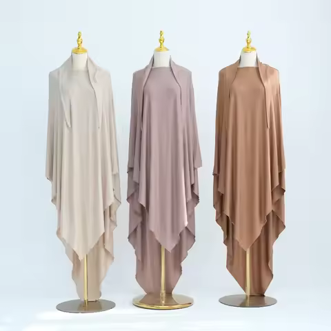 Jersey Cotton Khimar Plain Hijabs Fashion Muslim Hijab Scarf Oversize 138CM Khimar Islam Headscarf F
