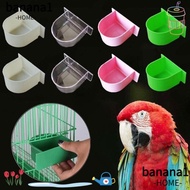 BANANA1 Bird Cage Water Bowl, Bird Feeding Bowl Bird Cage Accessories Splash-proof Cup, Bird Feeding Trough Bird Half Round Food Box Parrot Feeding Tool