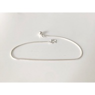 Anklet With Snake Bone Pattern 925 Sterling Silver Real Jewelry Silver Anklet 925 Original