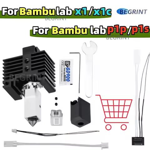 For Bambu Lab Hotend Upgrade 2.0 Version Bambulab Bi Metal Fit Bamboo Bambulabs X1 X1C P1P P1S Hot E