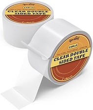 Lzerking Clear Double Sided Tape Clear Removable Wall Safe Heavy Duty Double Sides Self Sticky Wall 