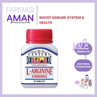 21st Century L-Arginine 1000mg 30's