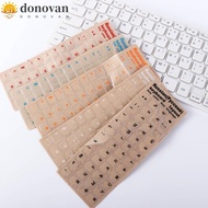 DONOVAN Keyboard Letter Sticker Notebook Laptop Accessories Dust Protection Hebrew Transparent Engli