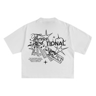 B&W 100%cotton PUTIH Thenational Boxy T-shirt Dominte White