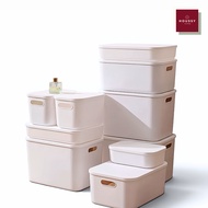 JP White Storage Box Stackable With Cover / Home Organizer / Plastic Container Vibrant 301 302 303 3