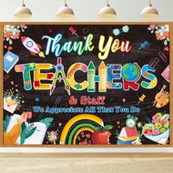 5x3ft Thank You Teachers Backdro Teacher Appreciation Week Banner Background Bulletin Board Teachers