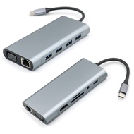 11USB C874KCHDMIMacBook  11 Ports USB C HUB Stesen Dok 87w 4K Jenis C kepada HDMI-Serasi Pengasing P