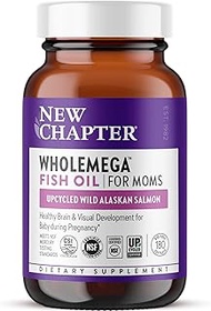 New Chapter Prenatal DHA - Wholemega for Moms Fish Oil Supplement with Omega-3 + Vitamin D3 for Pren