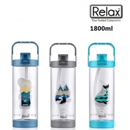 RELAX D7200 SERIES TRITAN WATER BOTTLES WITH STRAW Botol Air Tritan Berstraw D7218_1800ML