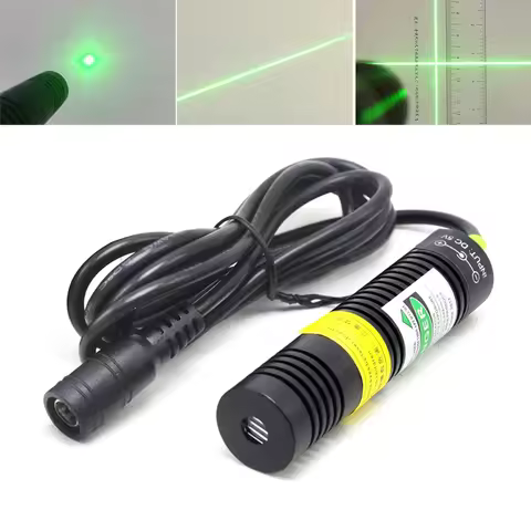 532nm 10mW 50mW 100mW Green Dot Line Cross Laser Module 18x75mm for Cutting CNC Positioning Alignmen