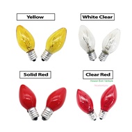Chili Candle Filament Incandescent Bulb E12 7Watt Light Bulb 神台灯泡 [ 10Pc's ]