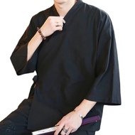 Kimono Jepun Pakaian Tradisional Asia Kimono Cardigan Lelaki Kostum Samurai Kimono Haori Karate Baju